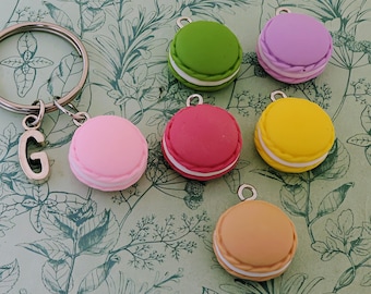 Bunter Makronen Schlüsselanhänger, Makronen Liebhaber Geschenk, Makronen Charme, Geschenke für Feinschmecker, Dessert Koch Geschenke, Strumpffüller, Kuchencharme