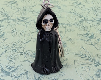 Sensenmann Schlüsselanhänger, Sensenmann Geschenke, Sensenmann Charme, Gothic-Liebhaber Geschenke, Gothic Themen, Gothik Charme, Halloween Schlüsselanhänger