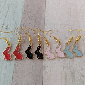 Rabbit earrings, rabbit jewelry, gifts for her, animal earrings, animal jewelry, bunny earrings, wildlife earrings, Easter earrings,