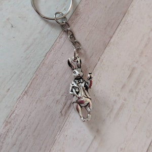 Rabbit keyring, rabbit gifts, bunny keyring, bag charm, bunny gift, rabbit lover gifts, animal lover gifts, gifts for her, animal keychain