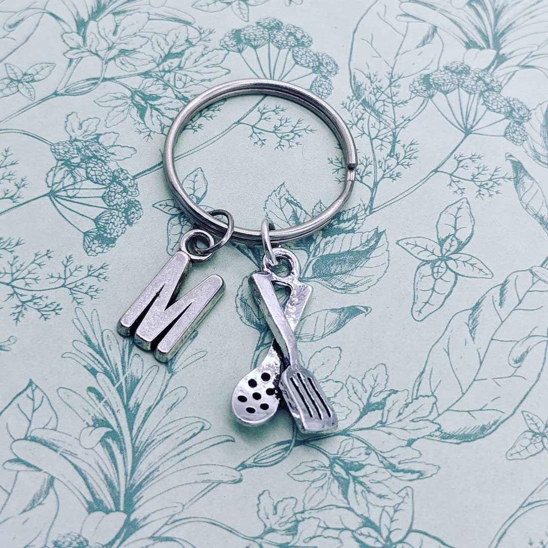 Alloy Baking Keychain Set With Cake Whisk Frying Pans Measuring Cup...