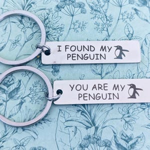 Penguin keychain, penguin Keyring, penguin lover gifts, your my penguin, couple keychains, couple gifts, boyfriend gifts, stocking fillers,