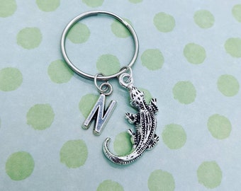 Crocodile keyring, alligator keychain, crocodile gifts, reptile lovers, reptile gifts, sister gifts, bff gifts, bag charm, initial keychain