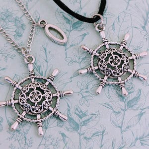Pirate ship lover necklace, pirate ship wheel, pirate themed jewellery, boat lover gifts, boat inspired gifts ideas, nautical style jewelry