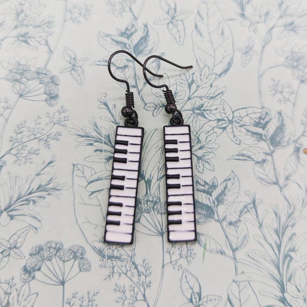 Piano earrings, piano player earrings, piano player gifts, music inspired gifts, piano lover gifts, piano tuner, musician gift ideas,