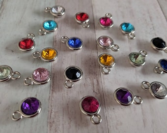 Add on a birthstone charm to any piece of jewellery, charm earrings, gifts for her, personalised gifts, bff gifts, friendship gifts,