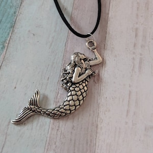 Mermaid necklace, mermaid jewelry, gifts for her, charm necklace, birthday gifts, mermaid pendant, fantasy necklace, girl necklace,