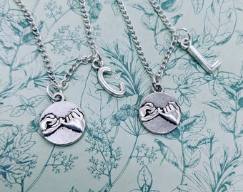 Pinky promise necklace, friendship necklace, bff gifts, promise jewelry, gifts for her, teen gifts, bff necklace, birthday gift, couple gift