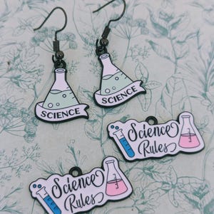 Science earrings, science geek gifts, science lovers, secret Santa gifts, scientist gifts, science graduate gifts, science themed gifts,