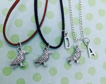 Raven necklace, raven jewelry, raven gifts, bird necklace, crow necklace, crow jewellery, sister gifts, gothic necklace, gothic jewelry