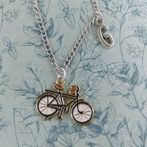 Bicycle necklace, bicycle jewellery, cyclist gifts, cyclist necklace, sports necklace, sports gifts, personalised necklace, secret santa,