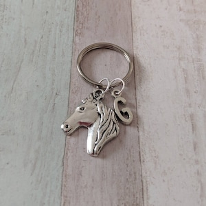 Horse keyring, personalised keyring, horse rider gift, gifts for her, animal keyring, personalised gift, equestrian keyring, initial keyring