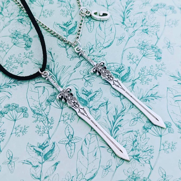 Sword necklace, dagger necklace, gothic jewelry, medieval gifts, medieval necklace, gothic gifts, witch necklace, gothic necklace, sword fan