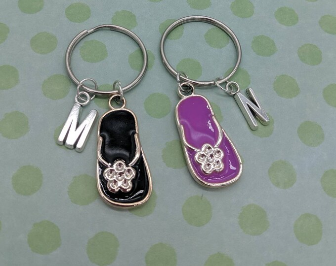 Flip Flop Keyring Personalised Keyrings Initial Keyring Etsy UK