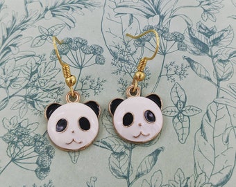 Orecchini Pendenti A Forma Di Panda In Acrilico Con Cuore Rosso – Ipoallergenici, Leggeri, Regalo San Valentino