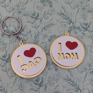 Porte-clés papa, j'adore les cadeaux papa, cadeaux fête des pères, porte-clés maman, cadeaux maman, cadeaux fête des mères, idées anniversaire papa, idées anniversaire maman