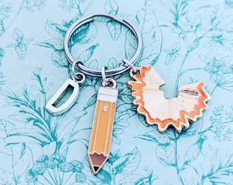 Teacher keychain, teacher gifts, English teacher gifts, artist keychain, artist gifts, gifts for a illustrater, artist birthday gifts,