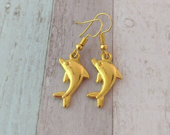 Dolphin earrings, dolphin jewelry, diving gift, ocean earrings, sea life earrings, animal earrings, animal jewelry, beach earrings,
