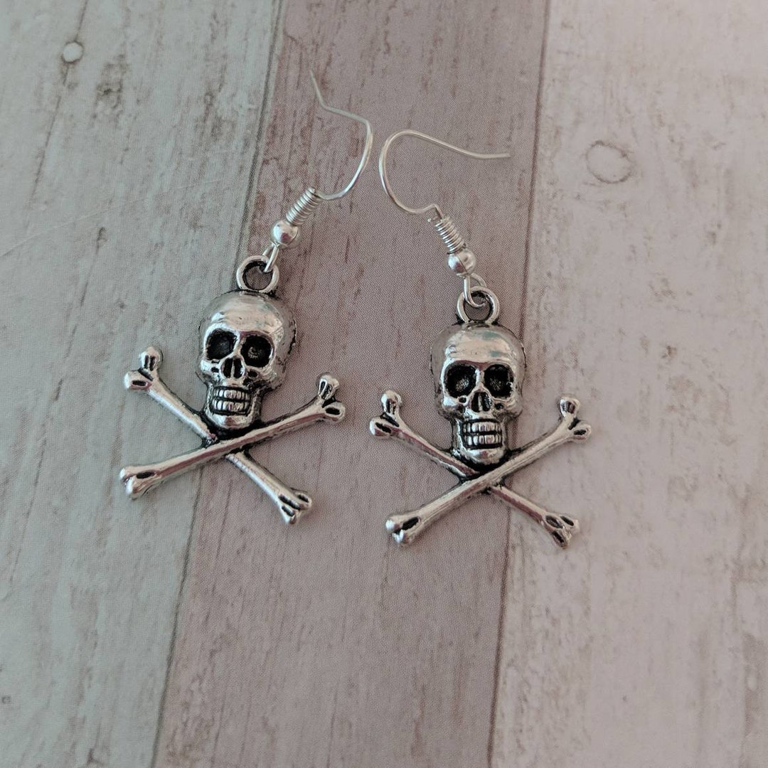 Skull Earrings Skull Jewelry Charm Earrings Pirate Earrings Punk skull-earrings-skull-jewelry-charm-earrings-pirate-earrings-punk