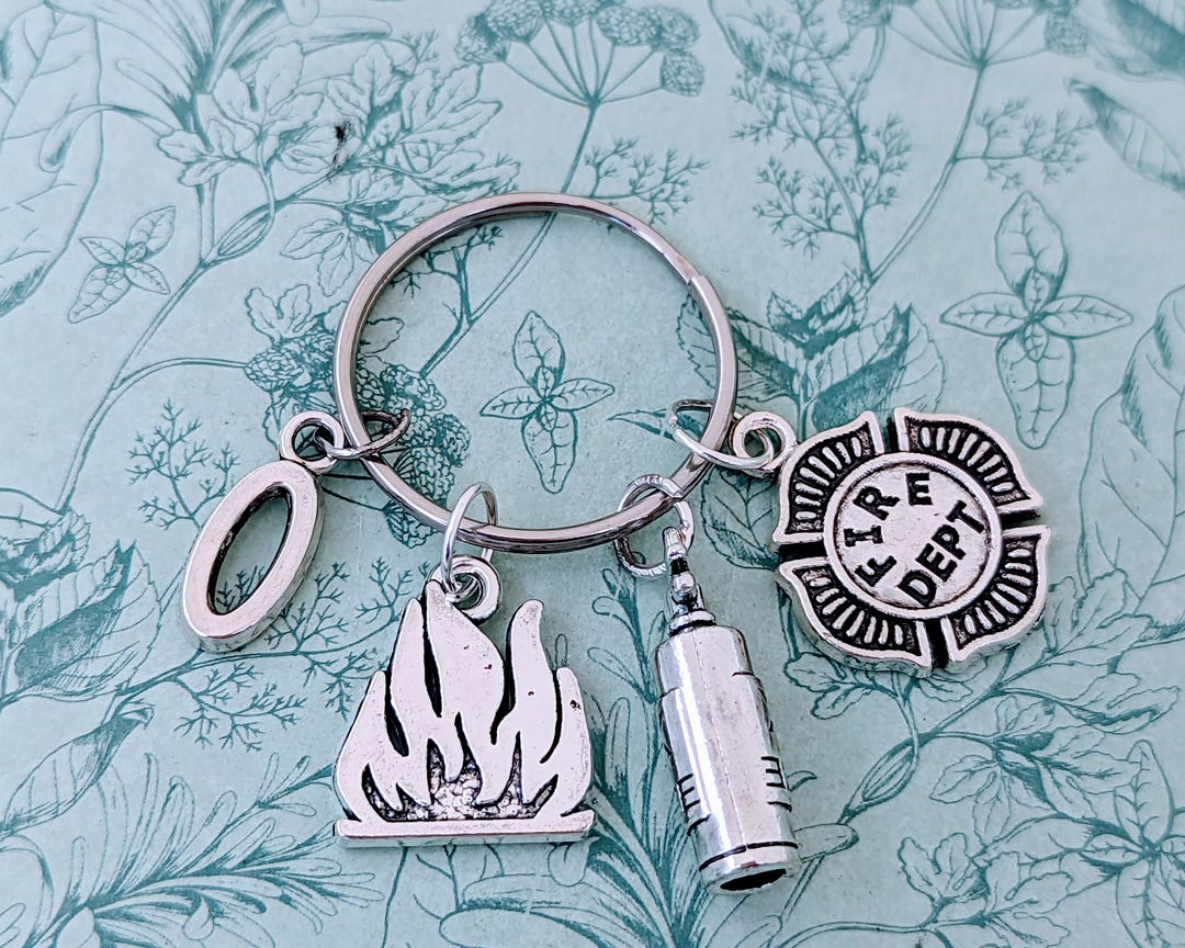 Firefighter Keychain, Firefighter Keyring, Gifts for Firefighters ...