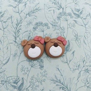 Boucles d’oreilles d’ours, bijoux d’ours, boucles d’oreilles à clous, boucles d’oreilles mignonnes, bijoux mignons, boucles d’oreilles d’animaux, boucles d’oreilles fantaisie, boucles d’oreilles kawaii, cadeaux bff,