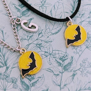 Collar colgante de murciélago, regalos para amantes de murciélagos, joyas de murciélago, joyas de Halloween, regalos de Halloween, colgante de Halloween, collar de vampiros, con temática de murciélagos