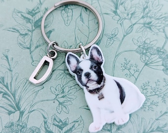 Französische Bulldogge Schlüsselanhänger, französische Bulldogge Geschenke, französische Bulldogge Mama, Frenchie Schlüsselanhänger, Frenchie Liebhaber, Hundeliebhaber Geschenke, Hundemama Geschenke