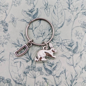 Rabbit keychain, rabbit loss gifts, rabbit themed, rabbit accessories, Easter rabbit gifts, rabbit owner gifts, bunny bag charm, sister gift