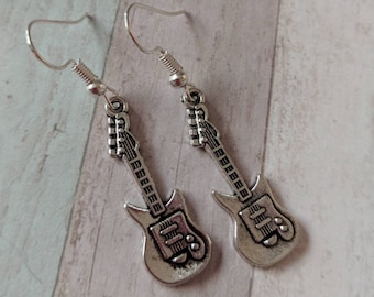 Gitaaroorbellen, muziekoorbellen, cadeaus voor leraren, cadeaus voor gitaristen, cadeaus voor muzikanten, kousvuller, cadeaus voor haar, nieuwigheidoorbellen,