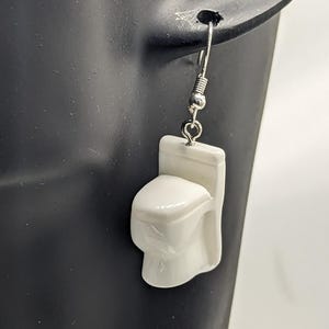 Toilet earrings, fun novelty jewellery earrings, gifts for plumber, kawaii earrings, toilet roll earrings, quirky secret Santa gifts,