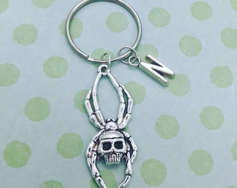 funny skeleton skull key chain men's keychain punk rock father's day gift 