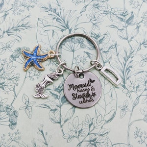 Zeemeermin sleutelhanger, zeemeermin sleutelhanger, zeemeermin cadeau, zeemeermin accessoires, kousenvullers, kousenvullers, zuster geschenken, gepersonaliseerde geschenken