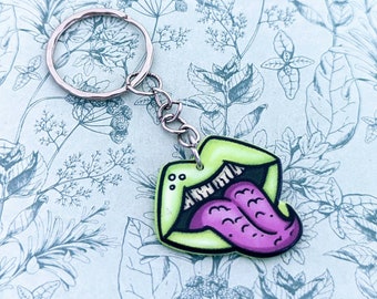 Zombie Keychain, zombie keyring, Halloween gifts, Halloween accessories, zombie accessories, gothic bag charm, gothic Keychain, gothic lover