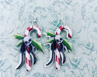 Gothic earrings, gothic jewellery, statement earrings, Halloween earrings, horror, gothic themed, day of the dead, emo earrings, kawaii gift