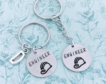 Engineer Keychain, gifts for a engineer, daddy gifts, engineer student gifts, engineer graduate gifts, civil engineer gifts, female engineer