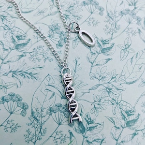 DNA necklace, molecular necklace, science geek, scientist gifts, science lover gifts, biology gifts, chemistry jewellery, nurse gifts,