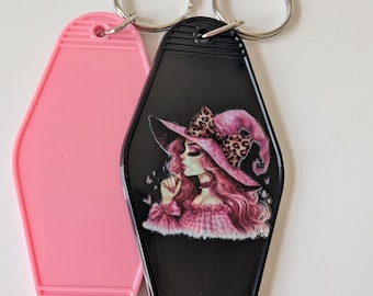 Girly witch keyring, witch coven gifts, witch themed gifts, witchcraft gifts, pagan keyring, pagan gifts, witch accessories, spiritual gifts