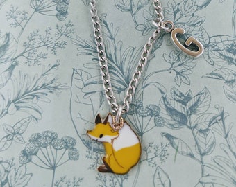 Fox necklace, fox jewellery, fox jewelry, fox gifts, woodland animals, personalised necklace, animal necklace, animal jewellery, animal gift