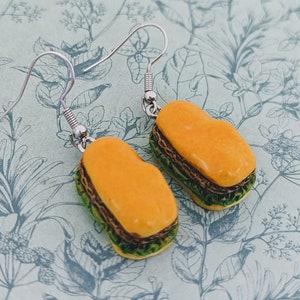 Sandwich earrings, sandwich lover gifts, deli sandwich, food earrings, foodie gifts, food jewellery, chef gifts, chef earrings, food lovers