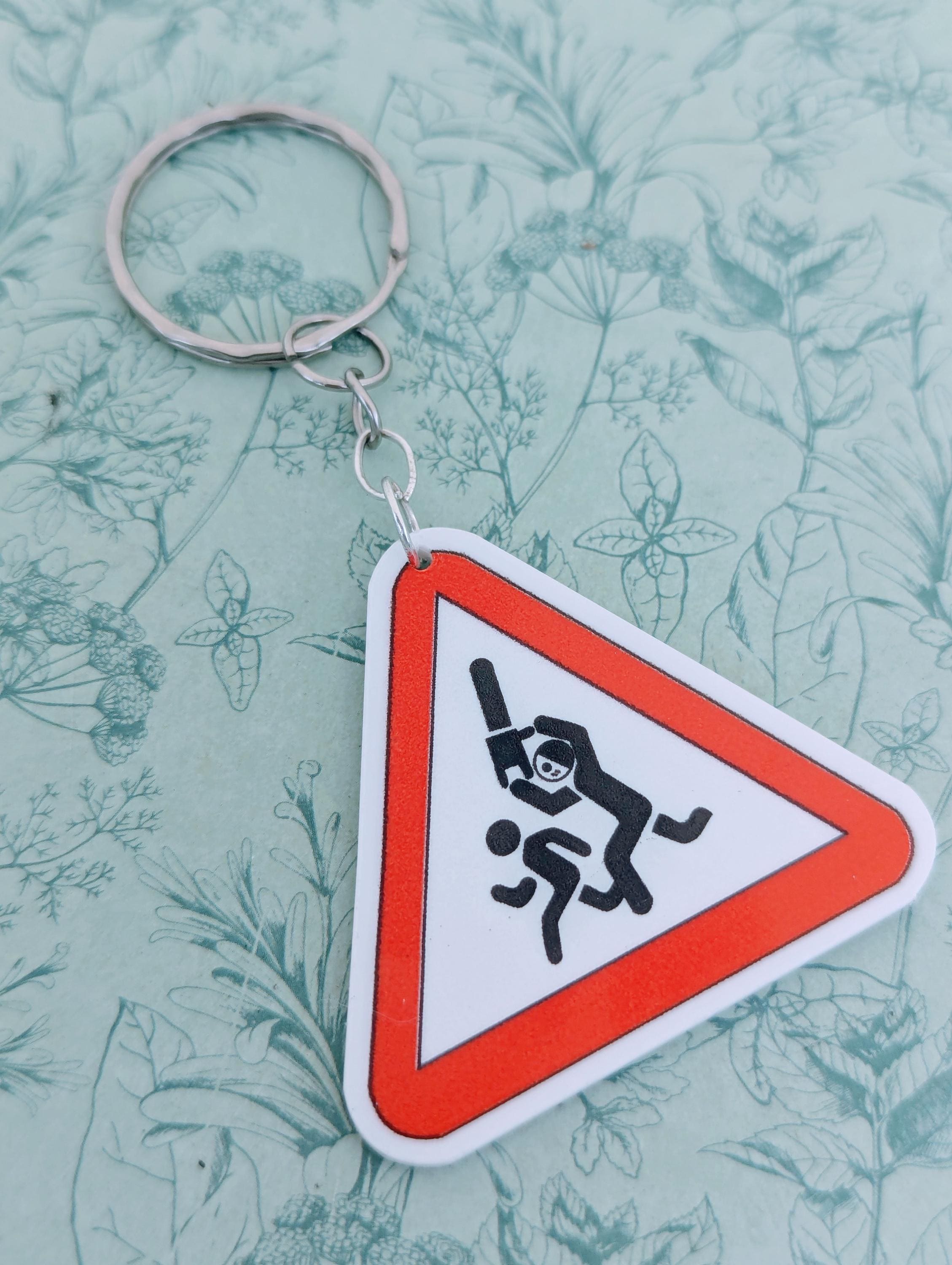 Caution Horror Keychain, Horror Keyring, Horror Lover Gifts, Horror ...