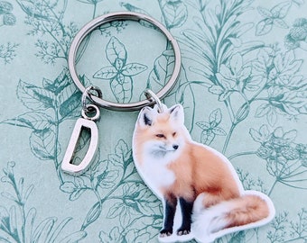 Llavero de zorro, llavero de zorro, regalos de amante de zorro, encanto de zorro, regalos temáticos de animales del bosque, accesorios de bolsa de zorro, encanto de bolsa de zorro, inspirado en la naturaleza
