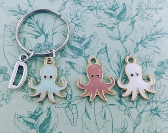 Octopus keychain, octopus gifts, personalised keyring, nautical gifts, nautical keychain, octopus keyring, sea creatures, bff gifts,
