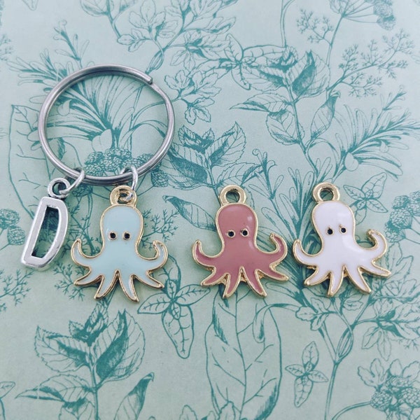 Octopus keychain, octopus gifts, personalised keyring, nautical gifts, nautical keychain, octopus keyring, sea creatures, bff gifts,