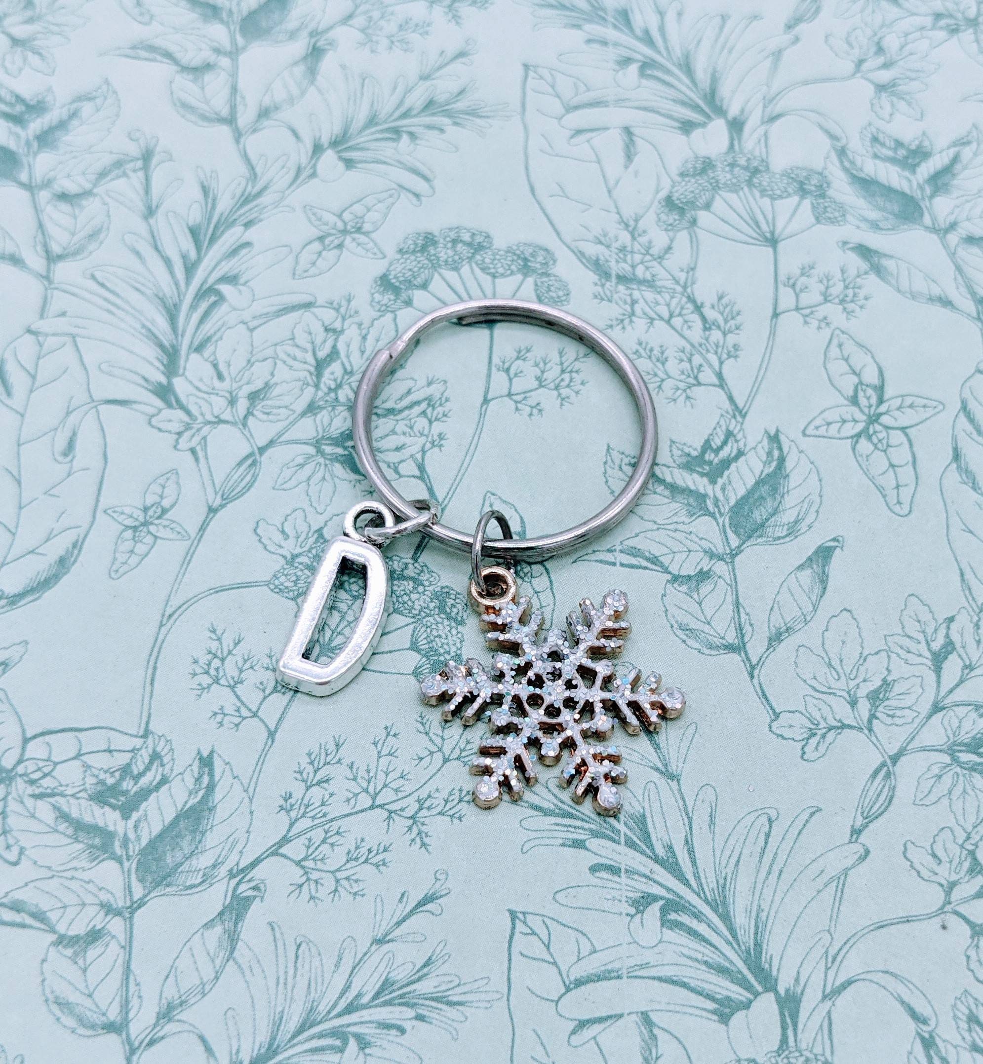 Snowflake keyring snowflake keychain Christmas lover gifts Etsy
