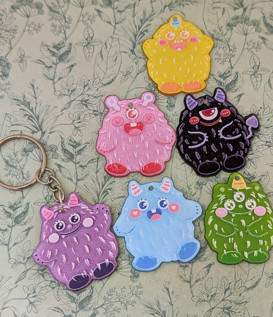 Colourful Monster Keyring, Monster Themed Gifts, Halloween Lover Gifts ...