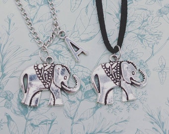 Collar de elefante, collar personalizado, regalos de elefante, amantes de los elefantes, joyas de elefantes, elefante de la suerte, collar de animales, regalos bff,