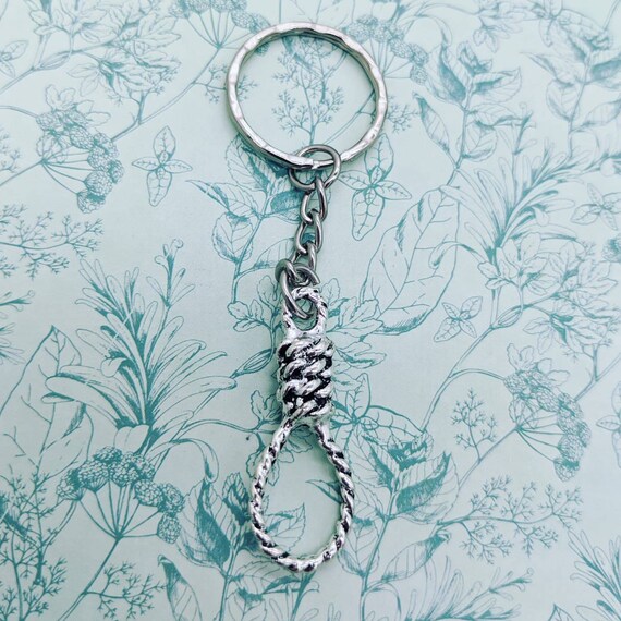 Noose Keychain, Gothic Gifts, Gothic Keychain, Emo Gifts