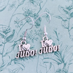Karate earrings, judo teacher gifts, martial arts teacher, martial arts lover, sports earrings, athlete earrings, athlete gifts, sports fan