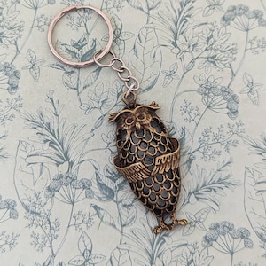 Owl keychain, owl lover gifts, owl keyring, owl bag keychain, owl charm, birdwatcher gifts, bird lover gifts, nature lover, teacher gifts