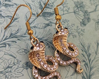 Snake earrings, snake jewellery, snake lover gifts, snake accessories, snake themed, snake mom gifts, reptile lover gifts, reptile jewelry